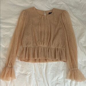 Steve Madden Elegant Tan Long Sleeve Women's Top